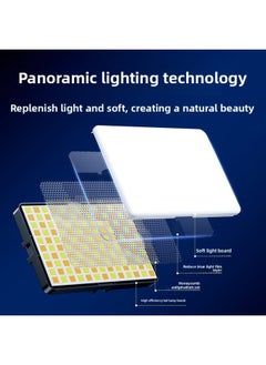 General Live Broadcast Chin Fill Light Tofu Surface Light Desktop Eye Protection Live Broadcast Room Anchor Special Neck Pattern Neck Beauty Face-Specifications:【Three Light Suit】 6-inch Beauty Chin Light-F  - Image 5