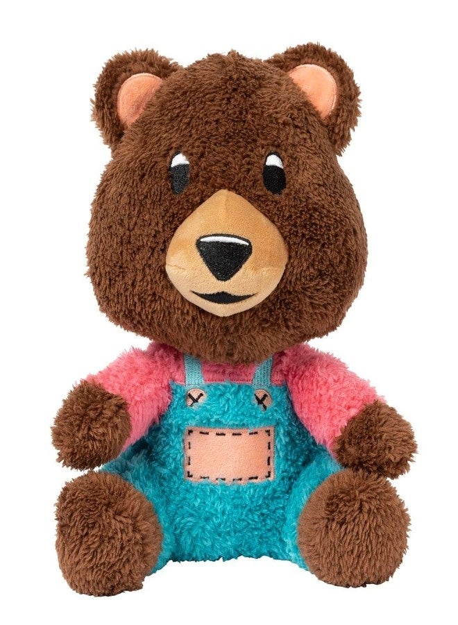 Fuzzyard Fuzz Bear Plush Dog Toy Bear in Jean Overalls (Small) - Image 1