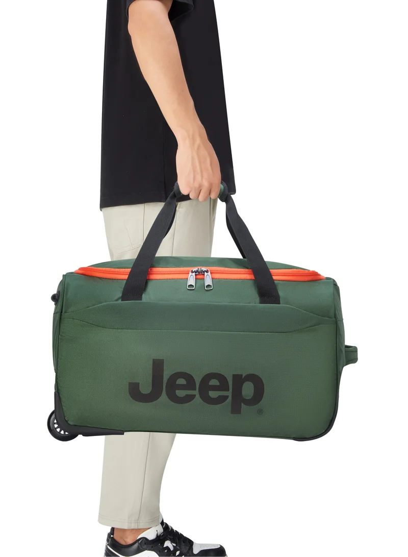Jeep The Jeep Softcase 2-Wheel Duffle luggage trolley check-in suitcase 55cm Green, Small