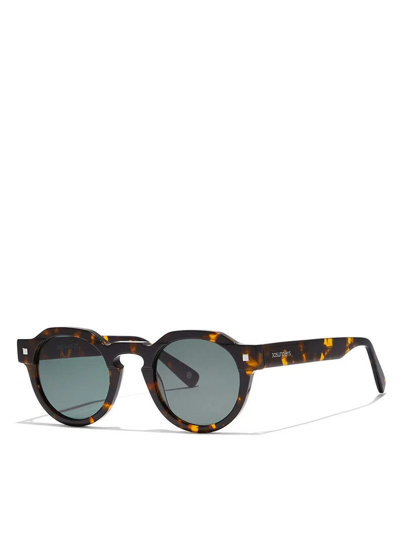 30Sundays DUNE Men Green Sunglasses - Frame Material: Acetate - Lens Color: Green- Frame Color: Tortoise - Full Rim