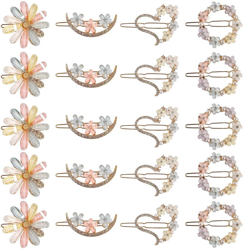 ANNACREATIONS ANNA CREATIONS Latest Korean Fashion Style Flower Lock Hair Clip Pin Hair Accessories Set For Women And Girls 20 Pcs Multicolour - Image 1