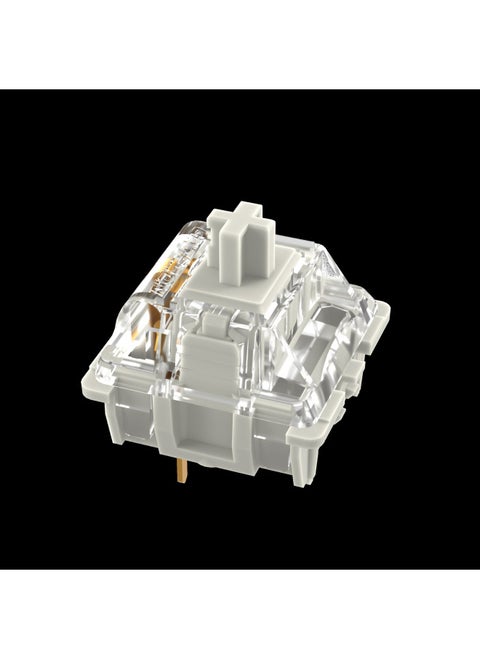 GATERONG Jiadarong Pro2.0 Shaft Body Yellow Silver White Shaft Mechanical Keyboard Switch Condenser Upper Cover Self-lubricating Shaft-Color:G Pro 2.0 White Shaft Single Segment