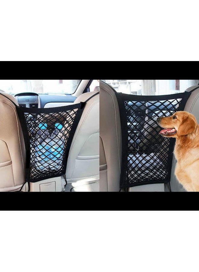 Careflection SHOP360 Car Mesh Organizer Seat Back Net Bag Barrier of Backseat Kids Children Pet Dog Purse Holder Car Storage Netting Pouch (Type 3)(1-Year Warranty)  - Image 2
