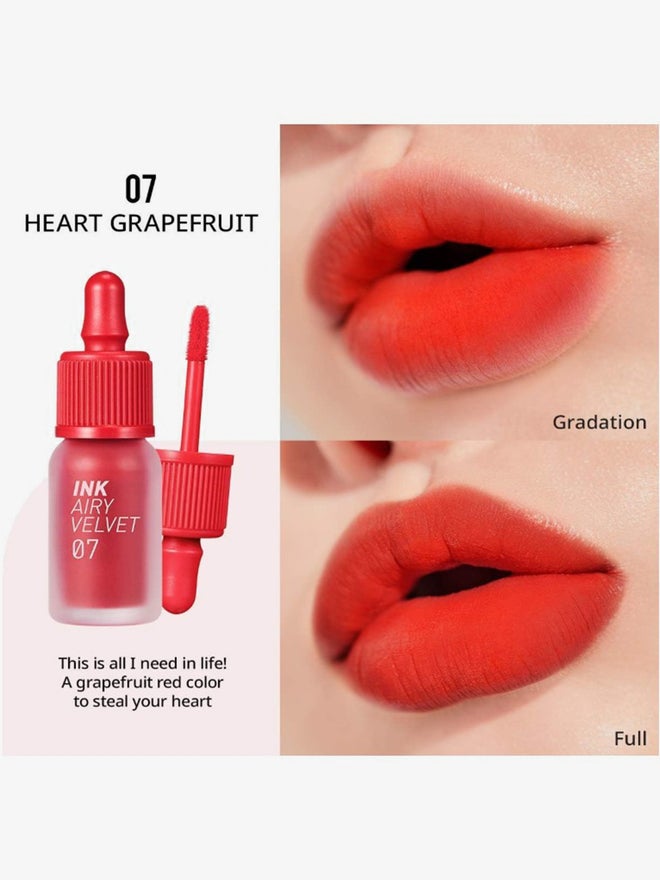 PERIPERA Ink Airy Velvet Lip Tint 007 Heart Grapefruit - Image 2