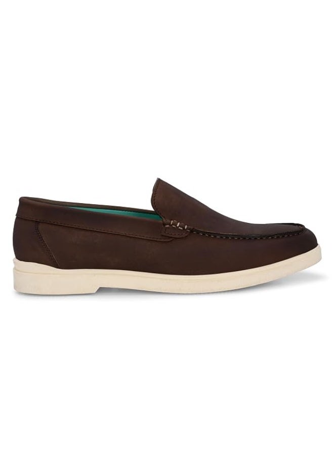 NOAK Organic Cactus Leather Loafer Casual Classic Slip-Ons Driving Loafer and Moccasins|Brown|7UK - Image 3