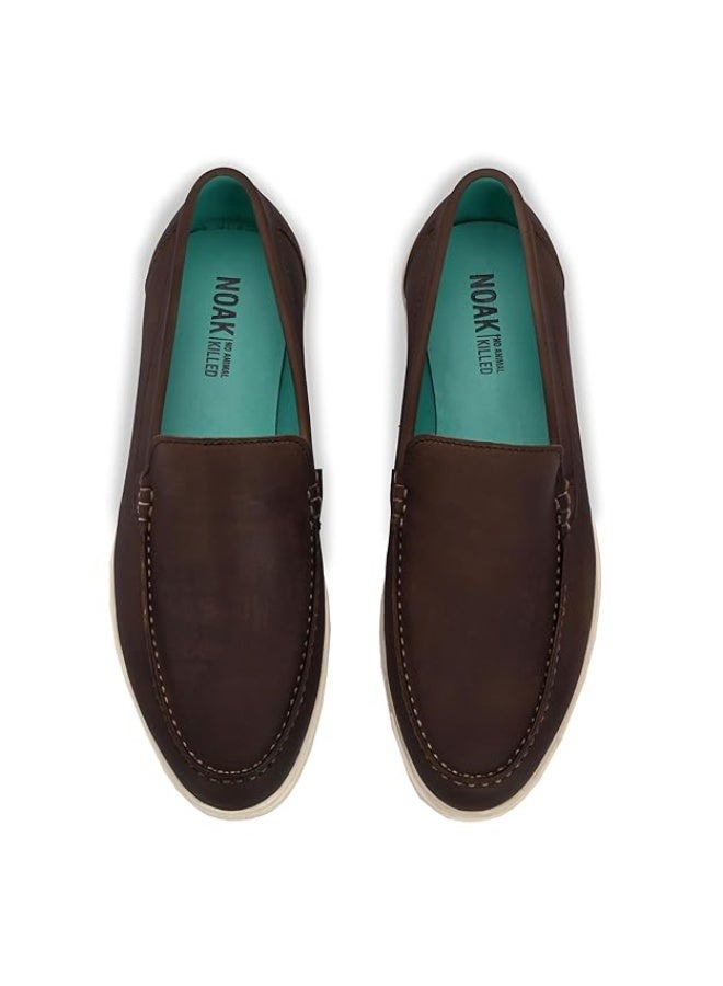 NOAK Organic Cactus Leather Loafer Casual Classic Slip-Ons Driving Loafer and Moccasins|Brown|7UK - Image 1