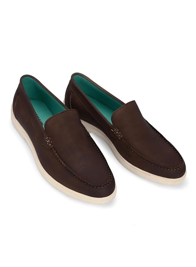 NOAK Organic Cactus Leather Loafer Casual Classic Slip-Ons Driving Loafer and Moccasins|Brown|7UK - Image 4