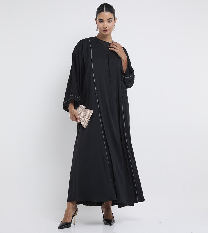 ROZA Stylish Lace Work Abaya - Image 5