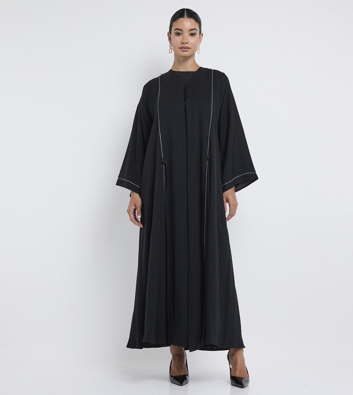 ROZA Stylish Lace Work Abaya - Image 1