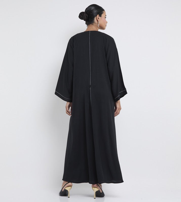 ROZA Stylish Lace Work Abaya - Image 4