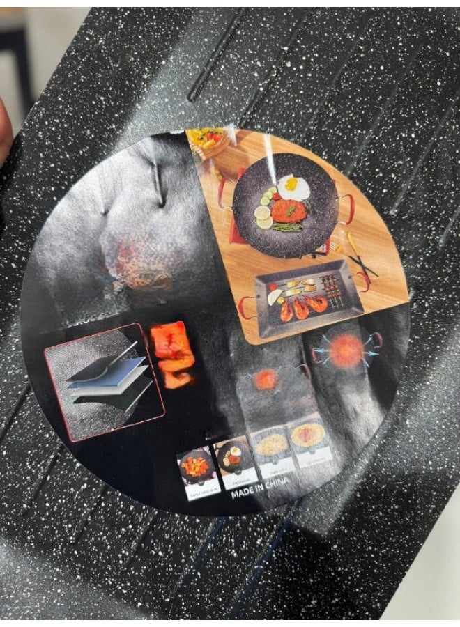 Flat grill with 2 handles, size 42*27 cm - Image 2