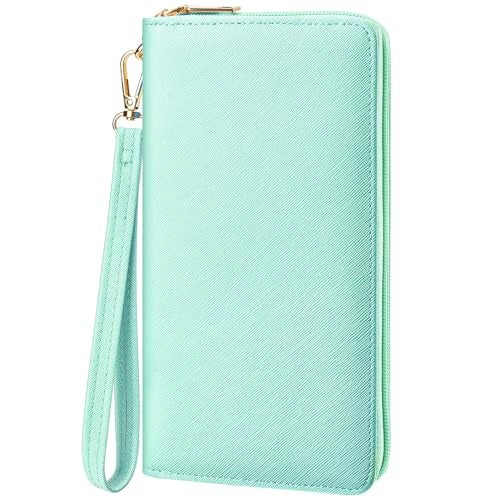 Chelmon Women's Vegan Leather Clutch Wallet with Zip, Hand Strap, Large Capacity - Image 1