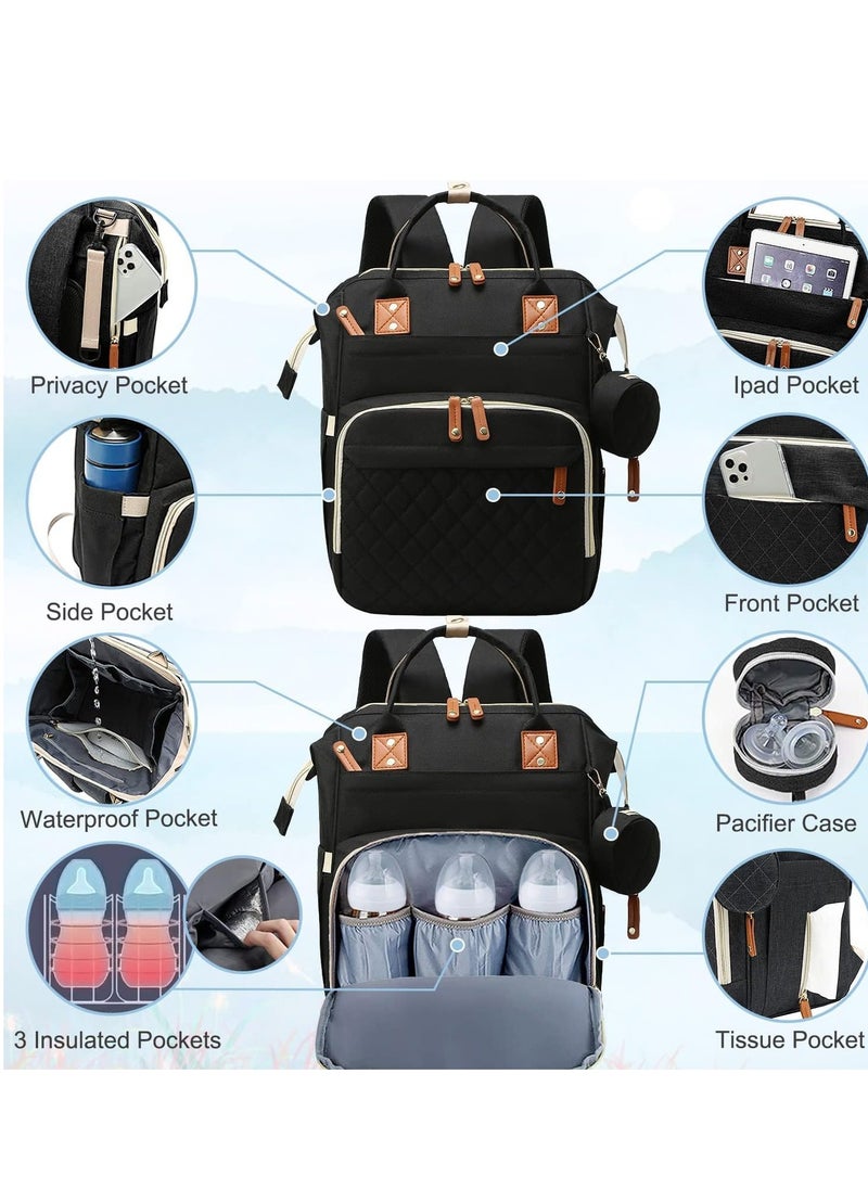 TRASSLE Diaper Bag Backpack with Changing Station Large Capacity Multifunction Baby Bags for Boy Girl Travel For Moms Dads Baby Registry Search Essentials Shower Gifts  - Image 2