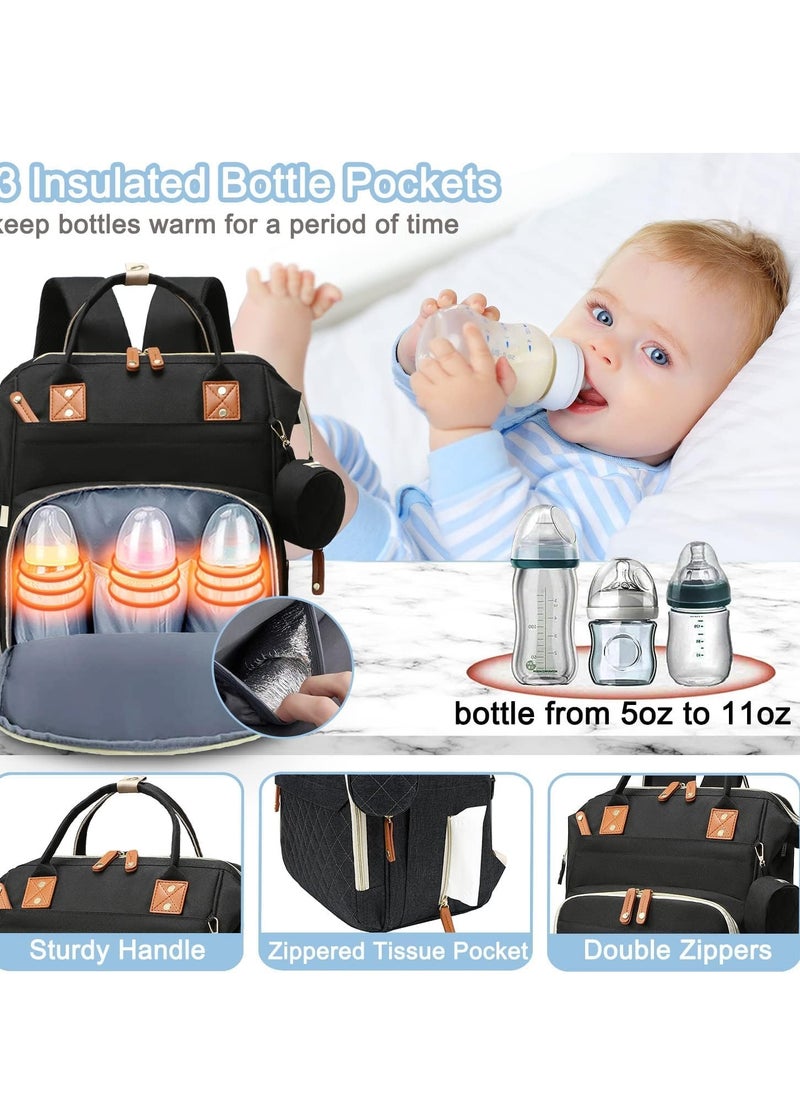 TRASSLE Diaper Bag Backpack with Changing Station Large Capacity Multifunction Baby Bags for Boy Girl Travel For Moms Dads Baby Registry Search Essentials Shower Gifts  - Image 3