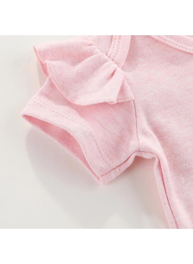 Azzwnee Half Way To One 6 Month Birthday Outfit Baby Girl Halfway To One Tutu Outfits Pink Bodysuit Pink Skirt 6 Months - Image 4
