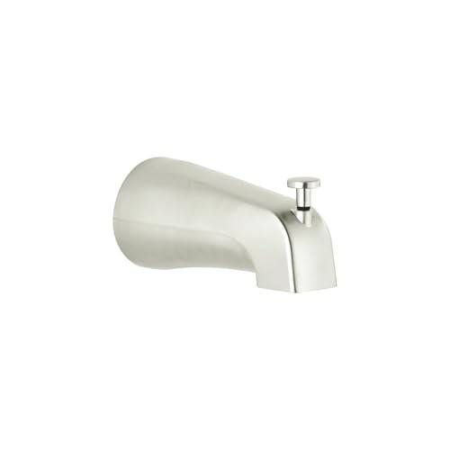 hansgrohe Tub Spout with Diverter Premium 3-inch Modern Tub Spout in brushed nickel, 06501820 - Image 1