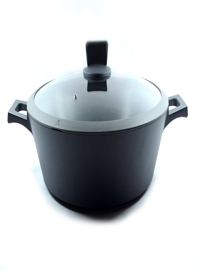 UNIWARE 4802-36 Uniware® Best Germany 3 Layer Non-stick Casting Aluminum Low Casserole Pot, with Glass Lid, Meets FDA standard, Soft Touch Knob, Induction Compatible Bottom, (11 Inch) - Image 1