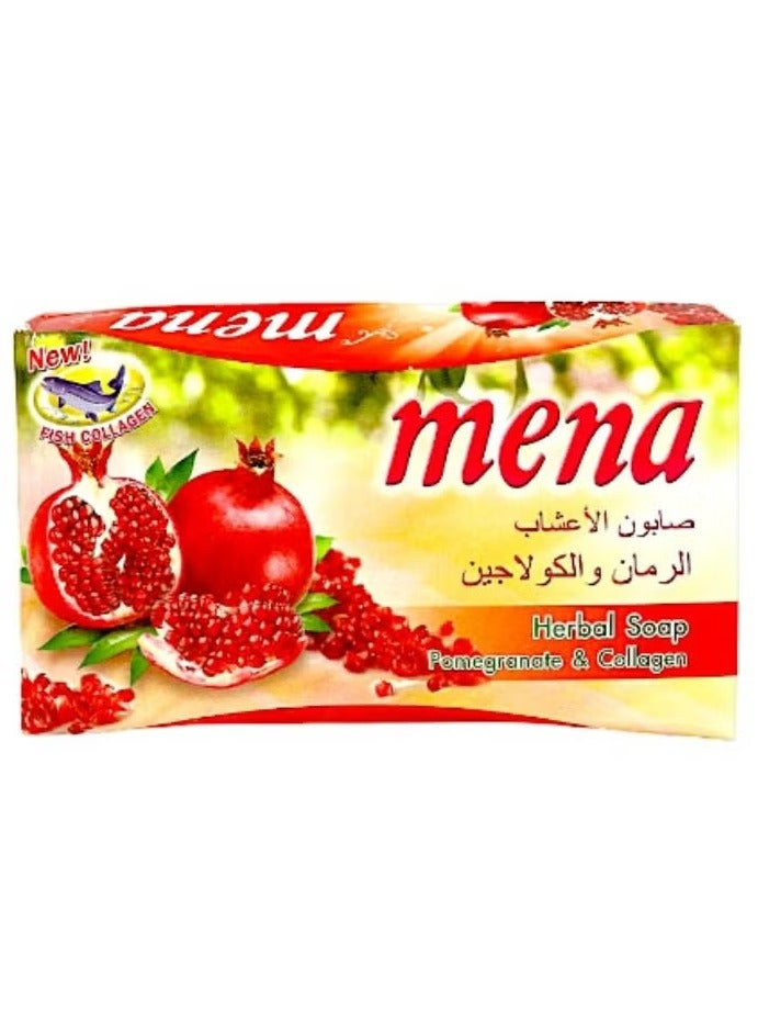 مينا صابون مينا العشبي بالرمان والكولاجين