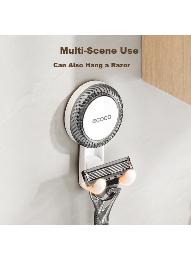 Ecoco Suction Cup Double Hook Hanging Bathroom Tissue Holder Kitchen Strong Adhesive Hook Toilet Kitchen 25230 White - Image 4