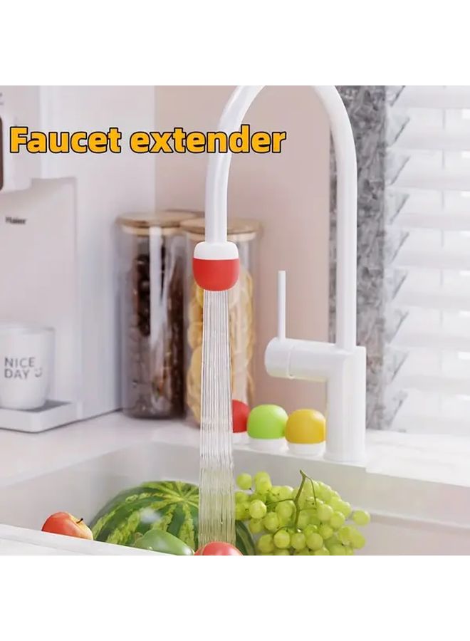 3pcs Faucet Extender Rotatable Splash Proof Red Yellow Green Colors For Sink - Image 3