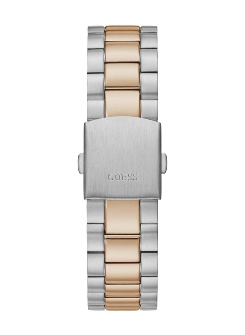 GUESS - Guess Men’s Quartz Two Tone Stainless Steel Blue Dial 42mm Watch GW0265G12 - Image 1