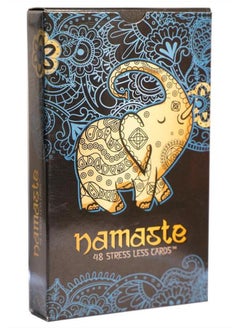 Stress Less Cards Full English Version Relaxation Deck Party Casual Gifts Tarot Card Playing Cards Emotional Intelligence Development-Color:Namaste Stress Less Elephant Decompression Card