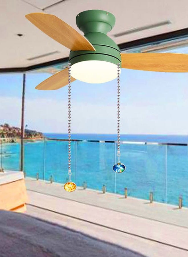 Hyamass 2Pcs 12 inch Planet Charm Pendant Ceiling Fan Danglers Pulls Chain Extender with Ball Chain Connector for Light Decoration (Earth+Sun) - Image 2