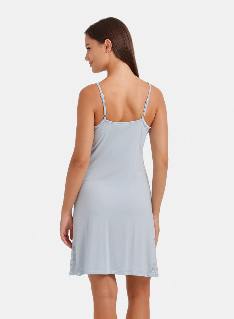 Carina Satin-Neck Nightgown - Image 4