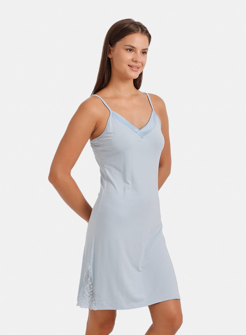 Carina Satin-Neck Nightgown - Image 2