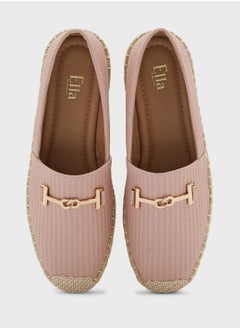 ELLA Metal Trim Raffia Espadrille  - Image 4