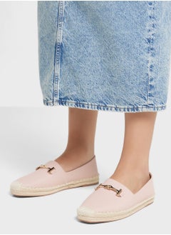 ELLA Metal Trim Raffia Espadrille  - Image 5