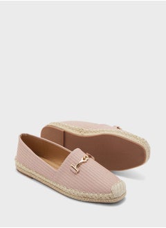 ELLA Metal Trim Raffia Espadrille  - Image 3