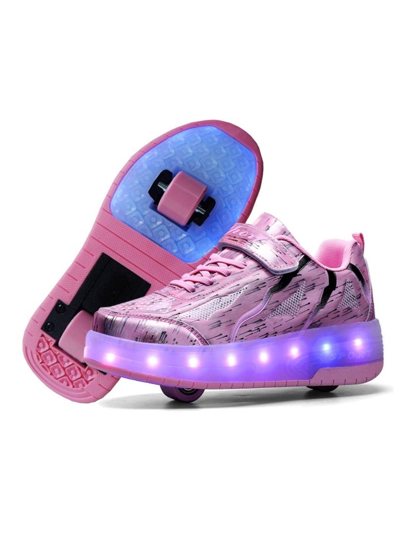 Arabest Kid Roller Skates Shoes Shoes with Wheels LED Light Color Shoes Shiny Roller Skates Skate Shoes Kids Gifts Boys Girls  - Image 3
