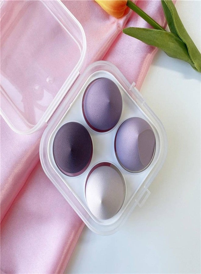 LELE Blender Sponge 4 Pcs in A Storage Box,Makeup Cosmetic Puff Makeup Sponge With Storage Box (Multicolour) (Random Colour) (4 in 1 Blenders) - Image 2