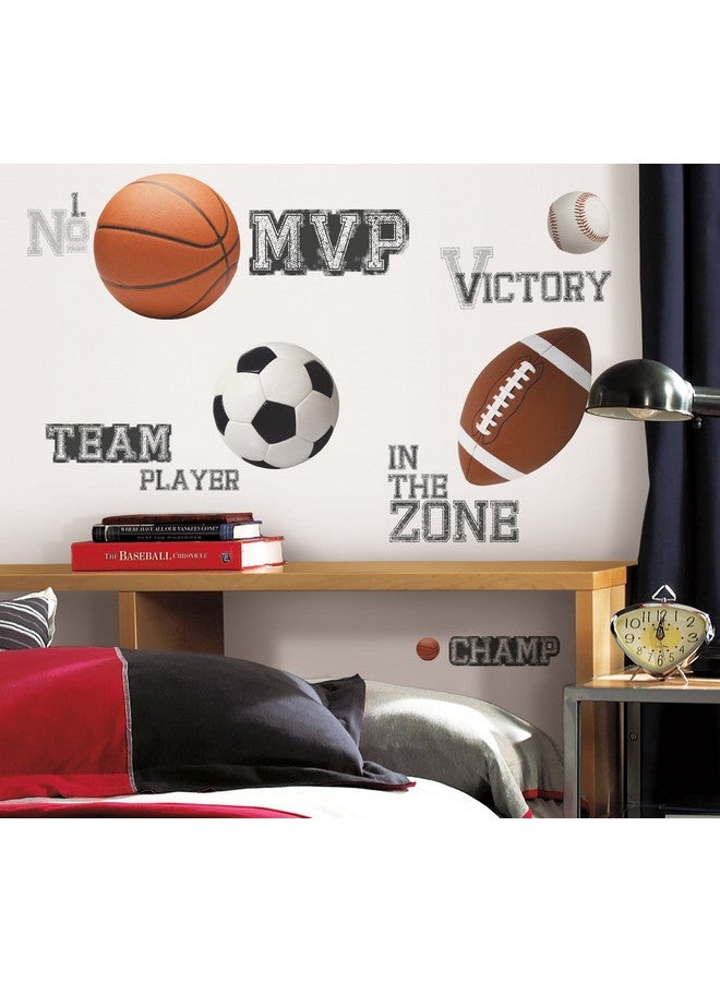 RoomMates Rmk1705Scs All Star Sports Saying Peel And Stick Wall Decals 10 Inch X 18 Inch - Image 1