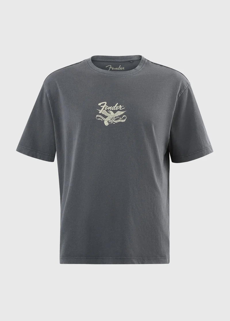 Matalan  Charcoal Fender Back Graphic T-Shirt for Men | Best Price UAE
