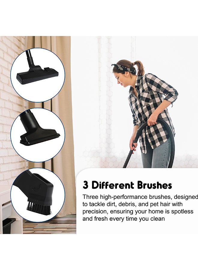NIKAI Vacuum Cleaner, Compact Design, Automatic Cord Rewinding, Multi-Stage Filtration, Filter Full Indication, Sms Cloth Bag, Easy Carry Handle For Effortless Cleaning 1400 W NVC2302A1 White/Red/Black - Image 4