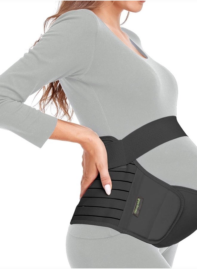 Chongerfei Maternity Belt, Pregnancy 3 in 1 Support Belt for Back/Pelvic/Hip Pain, Maternity Band Belly Support for Pregnancy Belly Support Band (L: Fit Ab 39.5"-51.3", Black)  - Image 1