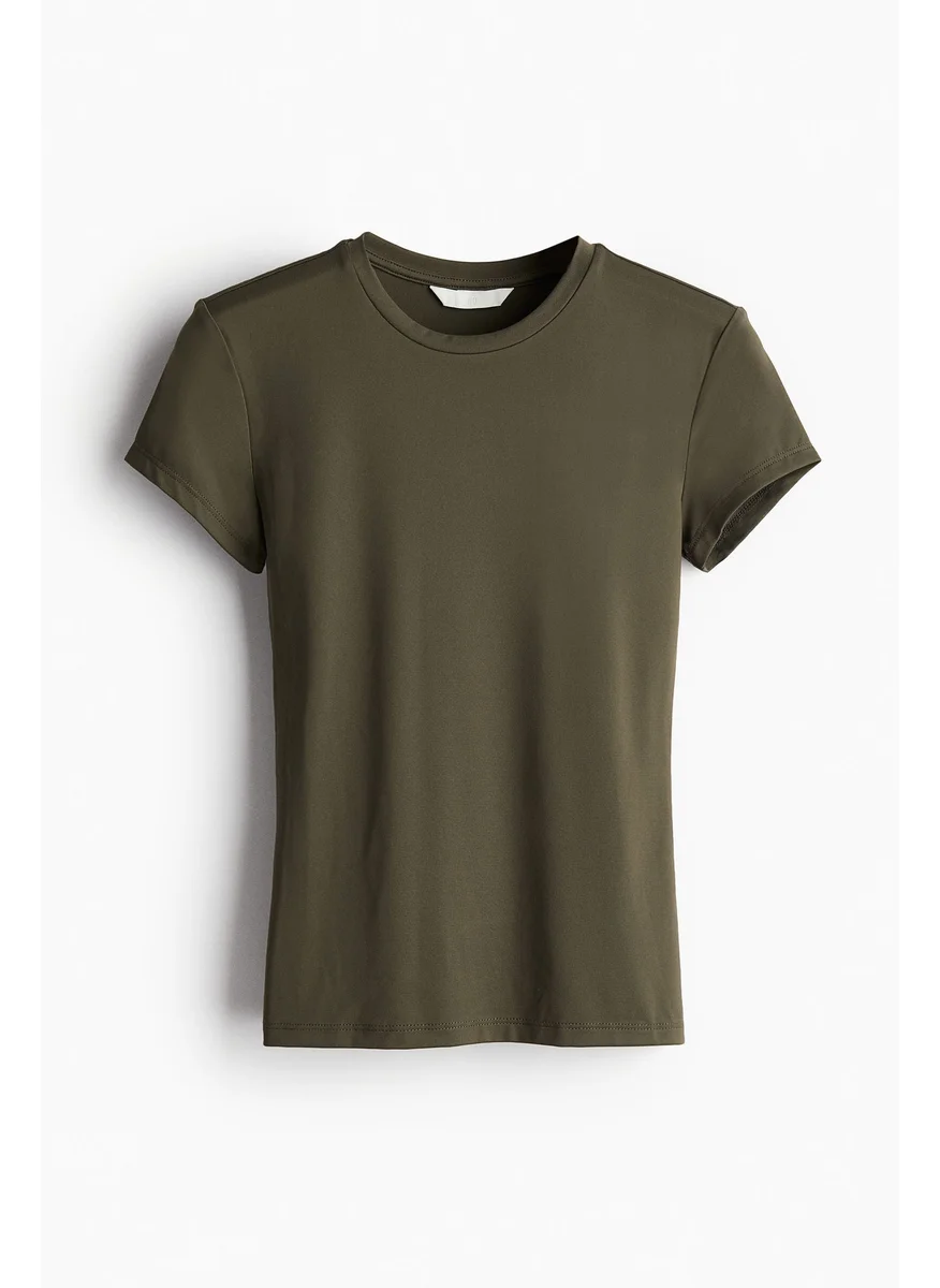 H&M Fitted Microfibre T-Shirt