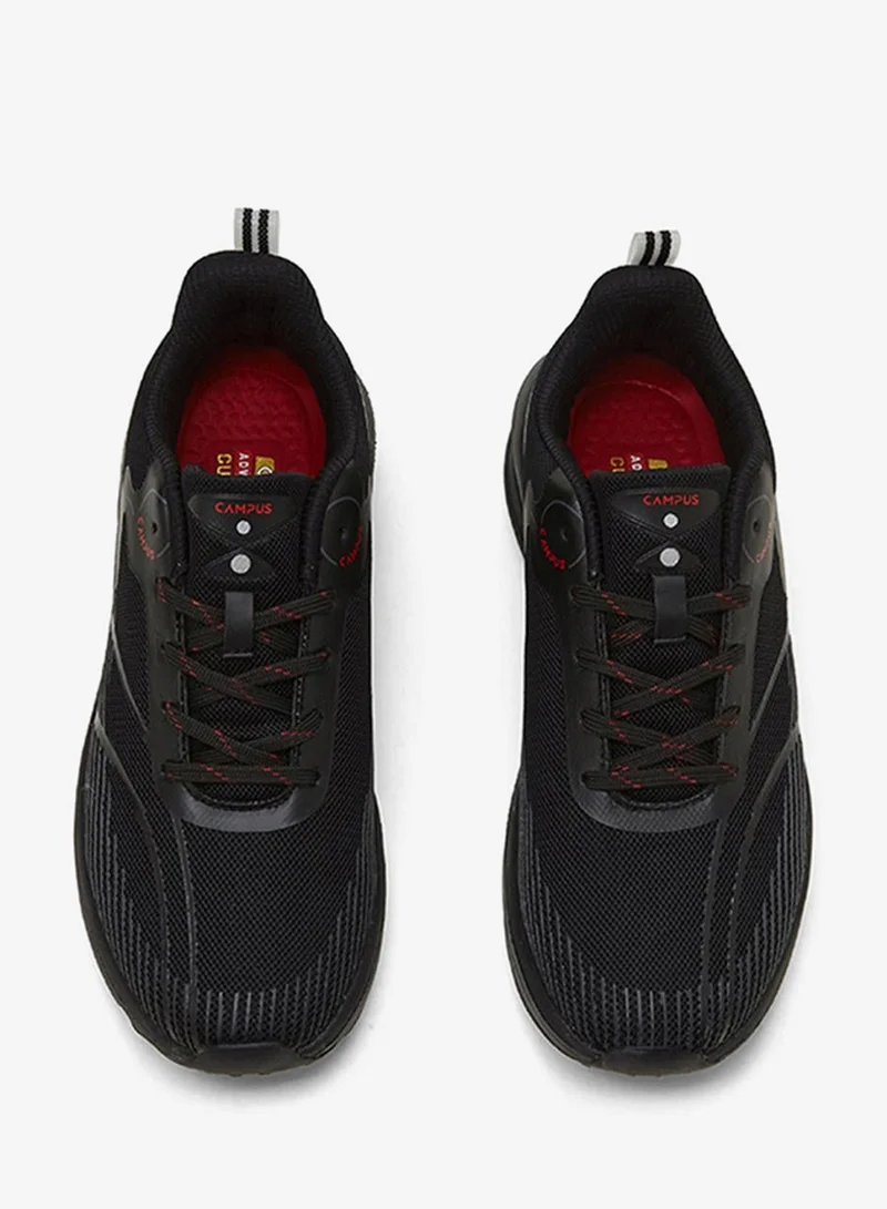 Campus GLITCH Men Glitch Memory Foam Lace-Up Running Shoes-Black for Men | Best Price UAE