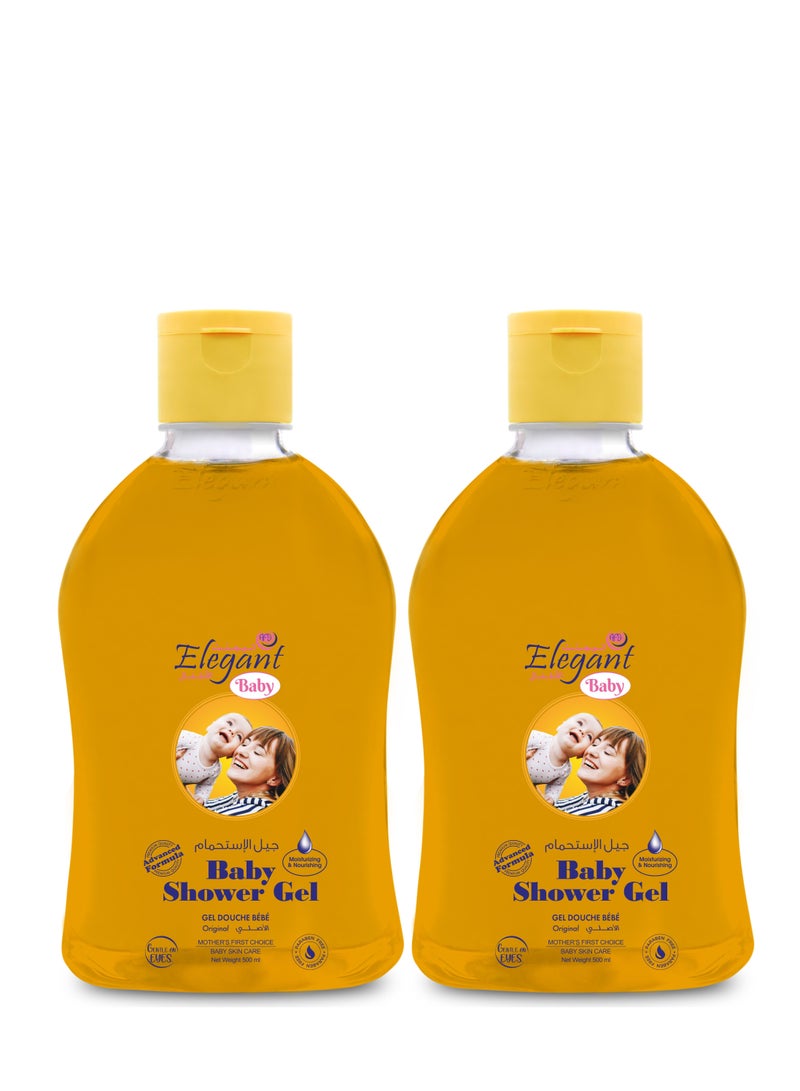 Elegant Orignal Baby Shower Gel 500ml Twin Pack - Image 1