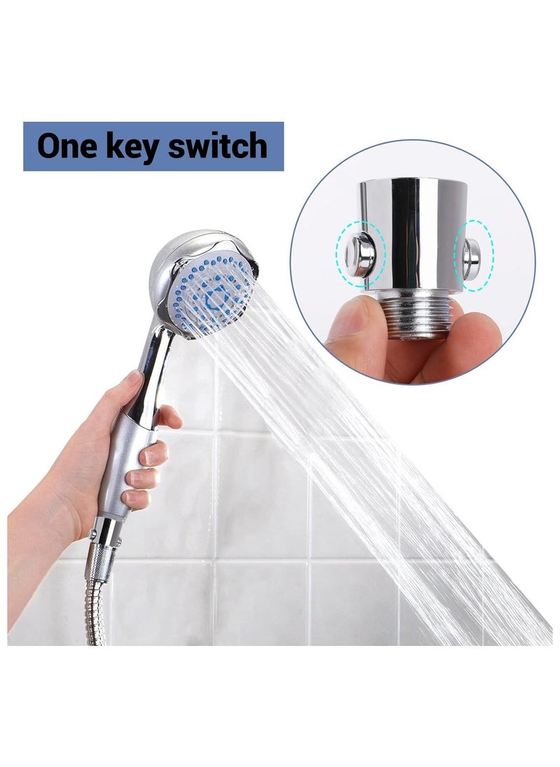 Generic Shower Head Shut Off Valve Button Type Shower Water Flow Control Valve with G1/2 Universal Size for Bathroom Shower Arm and Hose or Bidet Sprayer  - Image 2