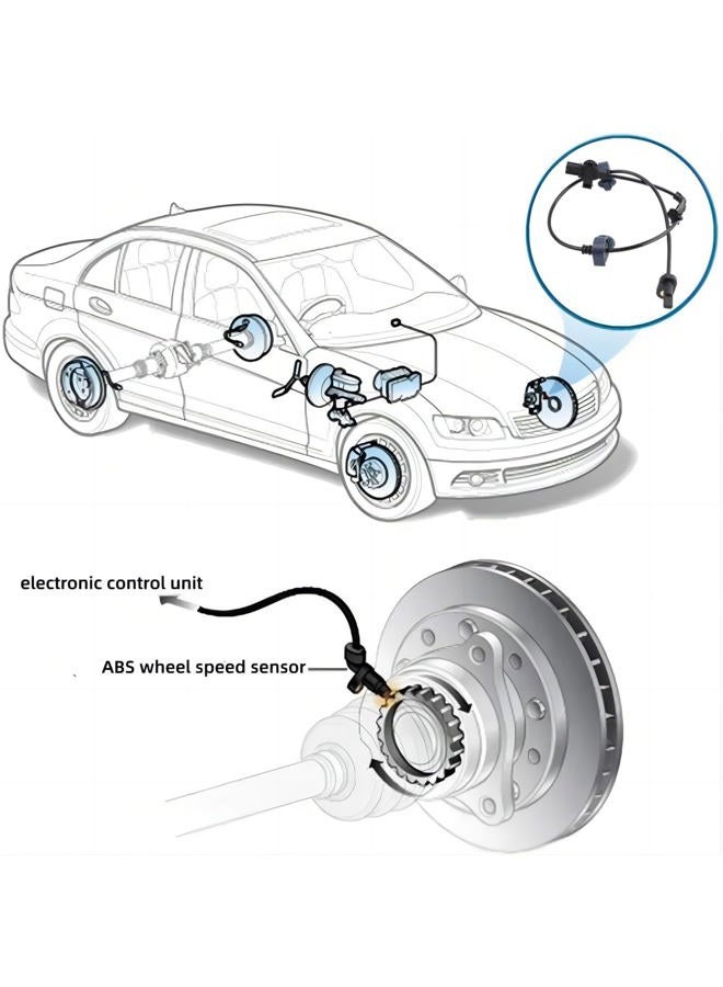 PANNUOSCS ABS Wheel Speed Sensor Front Left/Right Fit for 2006-2011 Honda Civic Replace#57450-SNA-003 57455-SNA-003（2PCS） - Image 4