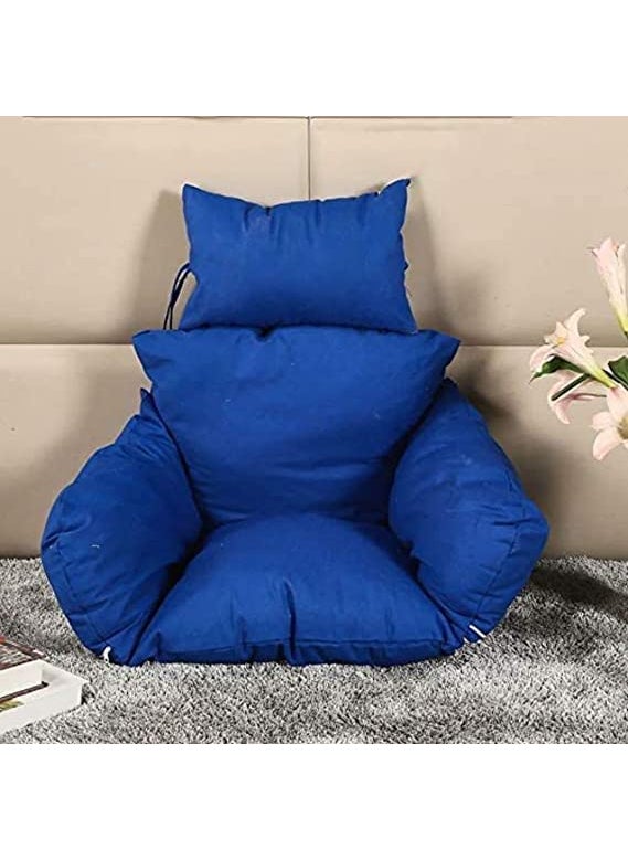 ANAND INDIA GROUPS ANAND INDIA GROUPS Polyester Hammock Designer Cushion for Hanging Basket Swing Chair for Outdoor Egg Swing ChairGarden Swing Seat Padded Pillow Cushion Blue  - Image 1