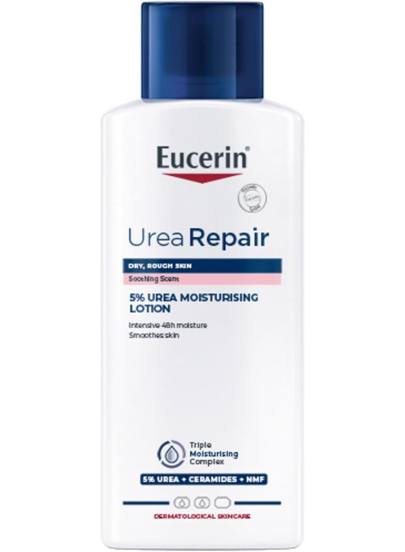 Urearepair Plus 5% Urea Body Lotion With Ceramide, Immediate 48-Hour Relief For Dry Skin Suitable For Mature And Diabetic Skin White 250ml