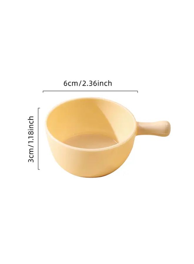 2 Random Color Assorted Plastic Dip Bowl Plate Set With Handle Durable Versatile For Chips Sauces Veggies Hot Pot Chili Vinegar Indoor Outdoor Parties Picnics BBQs Serving Dishes Vibrant Tableware - Image 2