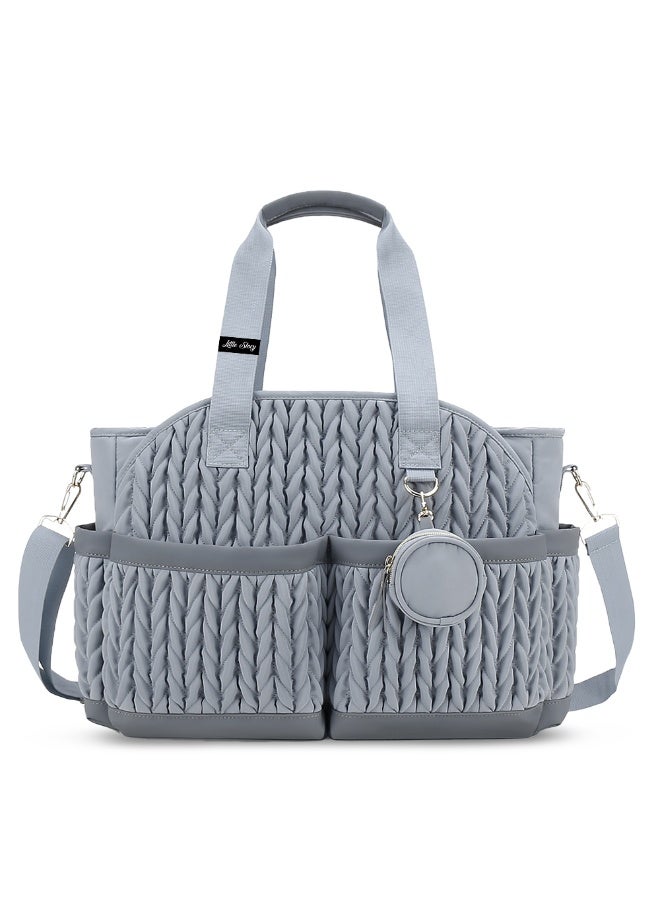 Little Story Nova Tote with Pacifier Pod - Grey