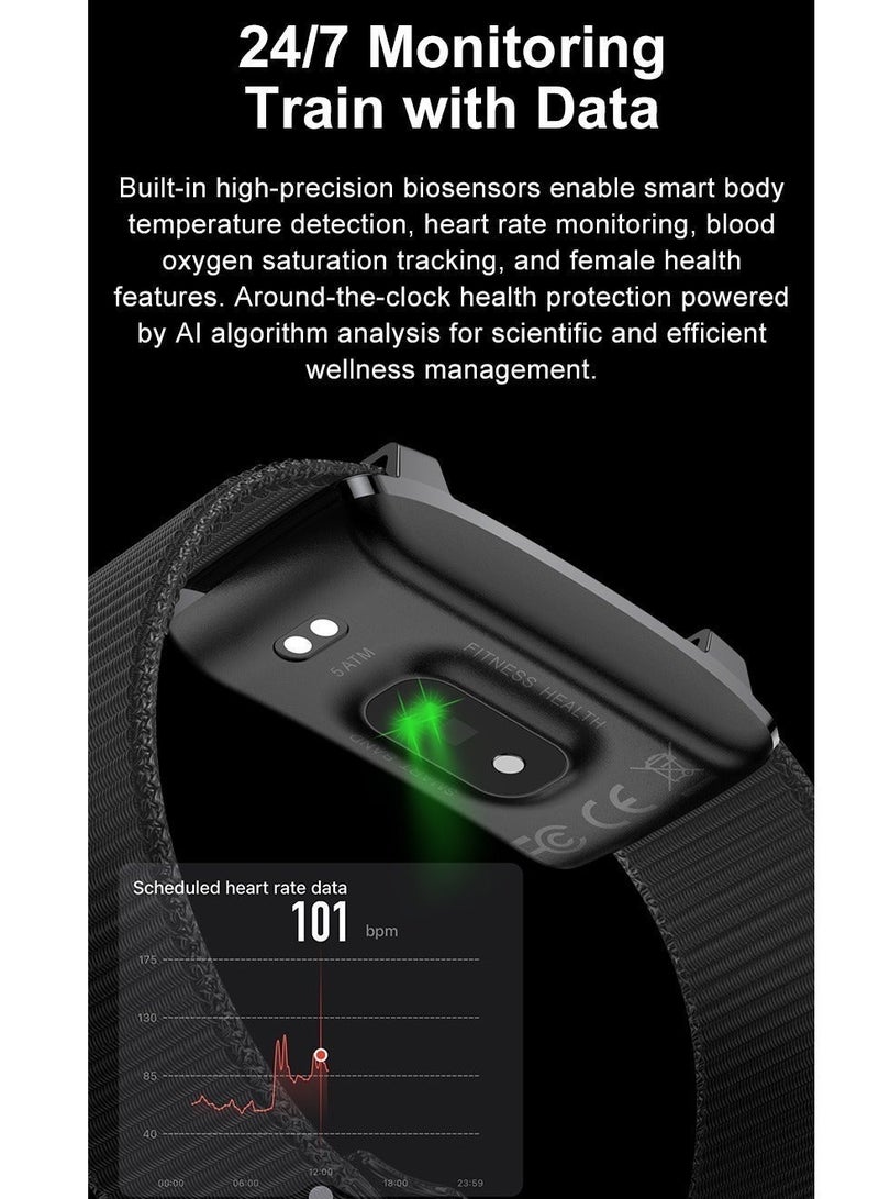 Y25 Bluetooth Bracelet Smart Band, HD Display Fitness Tracker with Heart Rate & Sleep Monitor, Step Counter, Sports Modes, Waterproof Design, Long Battery Life - Image 2