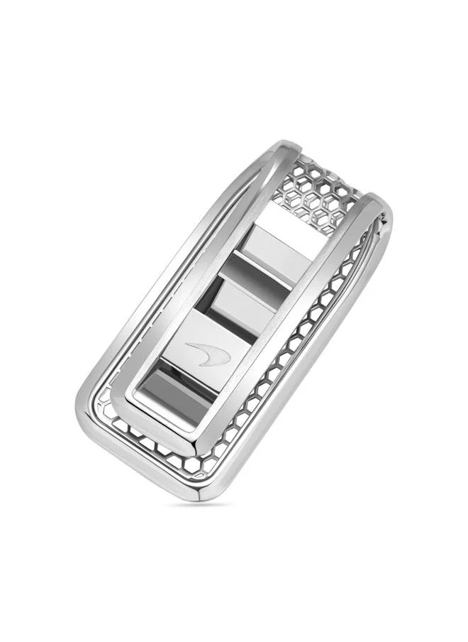 مكلارين Aero Leather Silver Moneyclip for Men