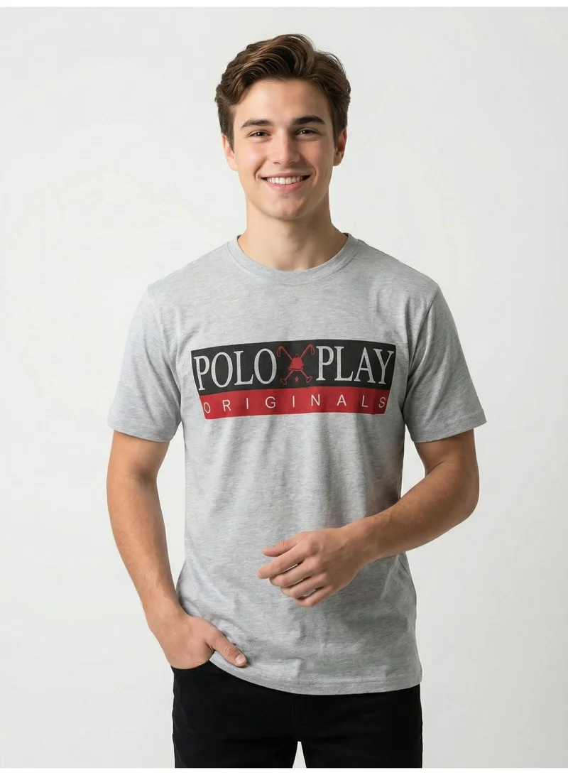 Polo Play Mens Graphic T-shirt -GREY